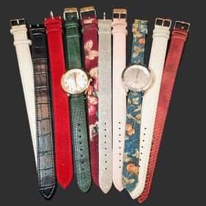 Mixit Interchangeable Watches Set of Two Womens Gold Silver Tone New Batteries